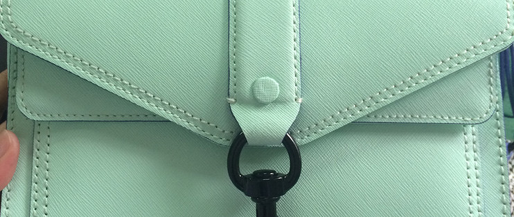 清新薄荷绿：REBECCA MINKOFF Hudson Moto Mini 女款单肩包